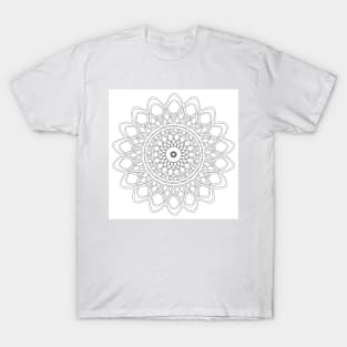 Round graphic, geometric decorative, mandalas or henna design in vector. T-Shirt